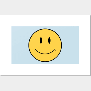 classic acid house smiley face emoji dimples Posters and Art